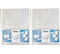 Arpan A3 Transparent Plastic Wallets Folders for Offices, Professionals, School Kids, Portrait Strong Plastic Poly Pockets Wallet Sleeves Clear Finish - (Pack of 104)