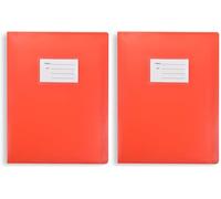 Arpan A4 104 Pockets 208/Sides Display Book Presentation Folder Flexible Cover Portfolio - Red (Pack of 2)