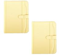 Arpan A4 Conference Folder Portfolio Document File Folder with Calculator & Pad/Executive Portfolio with Closure Belt (Ivory Cream - Pack of 2)