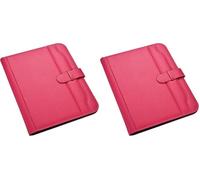 Arpan A4 Conference Portfolio Document Folder with Calculator, Notepad, Hot Pink, Professional Business File with Closure Belt (Pack of 2)