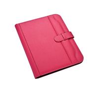 Arpan A4 Conference Portfolio Document Folder with Calculator, Notepad, Hot Pink, Professional Business File with Closure Belt