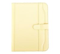 A4 Size Conference Portfolio Folder with Writing Pad, Calculator and Pen Holder, Business Presentation Folder Executive Portfolio with Closure Belt (Ivory Cream) - Gift for Colleague
