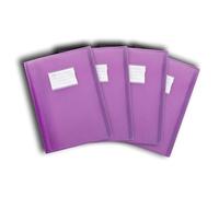 Arpan A4 Display Book with 104 Pockets | Portfolio Book for Students, Choir Folders & Documents | Strong Flexi Cover Organisation Folder - (Purple Pack of 4)