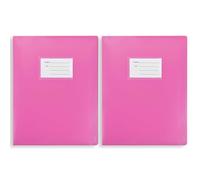 Arpan A4 Display Folder with 104 Pockets | Book Folders for School & Office | Portfolio Book for Certificates, Coursework & Choir Sheets - (Pink Pack of 2)