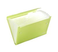 Arpan A4 Expanding File 13 Gusset Pocket Organiser Folder Wallet with Stud Wallet Closer for Home, Work, Office, Business, Family, Finance, School, College - Stud Wallet Case (Light Green)