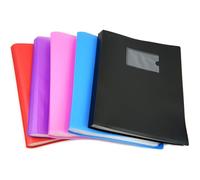 Arpan Random Colour A4 Flexi Display Portfolio Book Folder with 104 Pockets for School, Presentations, Filing, Insurance Financial Document, Interviews and CVS - 1 x Single Folder