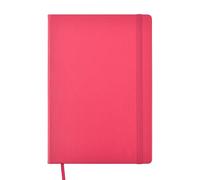 ARPAN A4 Notebook Diary Hardback Cover & Ribbon Marker with Elastic Closure, 80gsm Paper, 136 sheets Perfect for Office, Home, School, Business (Pink)