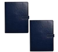 Arpan A4 Portfolio Case, Executive Business Document Organizer with Clipboard & Pad,Card Holder for School Office Conference (Blue - Pack of 2)