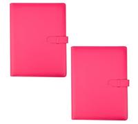 Arpan A4 Professional Display Book with 36 Pockets 72 Sides - Folder A4 for Certificates & Documents - Presentation Folder, Portfolio Holder, Leather Professional Portfolio (Pink - 2 Pack)