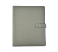 Arpan A4 Professional Presentation Display Book 50 Sheets Inner Pockets Soft Touch Display Book Ring Binder Portfolio Folder with Closure Belt (Grey)