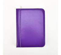 Arpan A4 Purple Zipped Deluxe Faux Leather Business Conference with Calculator Pen Holder for Executives Ring Binder Portfolio- Purple Gift for Colleague