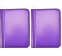 Arpan A4 Size PU Material Deluxe Conference Folder Portfolio Folder with Calculator, Writing Pad and Pen Holder for Executives Office Use 34 x 25cm (Purple) (Pack of 2)