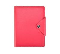 Arpan A5 Executive Personal Organiser Ruled Notebook Padded Leather Cover With Stud button closure (Hot Pink)
