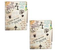 Arpan A5 Executive Personal Organiser, Ruled Notebook With Padded Cover and Stud button closure (Slogan Art - Pack of 2)