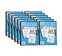 Arpan Black A4 Presentation Display Book Folder Folio with 24 Strong Pockets for Professionals, School, College, Business, Art Presentation, Insurance Documents, Personal Use (Pack of 12)