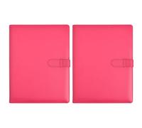 Arpan Certificate Folder A4 Display Book - Pack of 2 Professional Portfolio Holders with 36 Copysafe Pockets Each, Record of Achievement A4 Folder for Paperwork & Presentations - Soft-Touch Pink