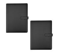 Arpan Certificate Folder A4 Display Book - Pack of 2 Professional Portfolio Holders with 36 Copysafe Pockets Each, Record of Achievement A4 Folder for Paperwork & Presentations - Soft-Touch Black