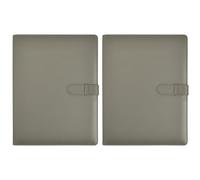 Arpan Certificate Folder A4 Display Book - Pack of 2 Professional Portfolio Holders with 36 Copysafe Pockets Each, Record of Achievement A4 Folder for Paperwork & Presentations - Soft-Touch Grey