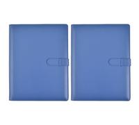Arpan Certificate Folder A4 Display Book - Pack of 2 Professional Portfolio Holders with 36 Copysafe Pockets Each, Record of Achievement A4 Folder for Paperwork & Presentations - Soft-Touch Blue