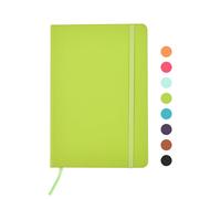 ARPAN Classic A5 Hardback Cover, Ribbon Marker with Elastic Closure Notebook Diary with 80gsm Paper, 136 sheets Perfect for Office, Home, School, Business (Green)