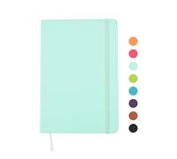ARPAN Classic A5 Hardback Cover, Ribbon Marker with Elastic Closure Notebook Diary with 80gsm Paper, 136 sheets Perfect for Office, Home, School, Business (Aqua)