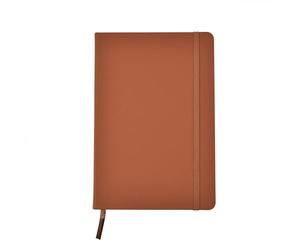 ARPAN Classic A5 Hardback Cover, Ribbon Marker with Elastic Closure Notebook Diary with 80gsm Paper, 136 sheets Perfect for Office, Home, School, Business (Brown)