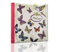 Arpan Cream Photo Album Large Slip In Album 200 Holds 6 x 4'' - Vintage Butterfly