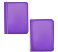Arpan Deluxe A4 Size Zipped Conference Folder Professional Executive Portfolio Folder with Calculator, Notepad and Pen Holder (2, Purple)