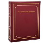 Arpan Deluxe Personalised Text Self-Adhesive Ring Binder Photo Album, 40 Sheets/80 Sides, Black, Burgundy, Blue (Budgundy)