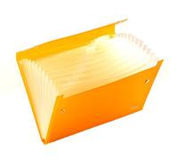 A4 Expanding File Folder - 13 Gusset Pocket Folder - Multi Section Folder with Stud Wallet Closer - Document Wallet Folder by Arpan (Orange)