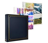 Arpan Extra-Large 3-Ring Binder 20 Self Adhesive Sheets- 20 Slip in Sheets Case, Ring Binder 6x4""/ 10x15 cm Padded Photo Album (Blue)