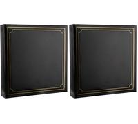 Arpan Extra-Large 3-Ring Binder Self Adhesive Padded Photo Album 20/Sheets 40/Sides (Black Album) (Pack of 2)
