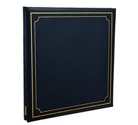 Arpan Extra-Large 32x26cm Self Adhesive Photo Album 24/Sheets 48/Sides Leather Look Padded Cover Post Bound - Blue