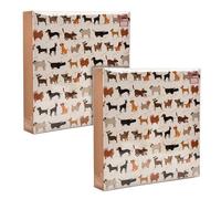 ARPAN Extra-Large Self-Adhesive Photo Album with 3-Ring Binder, 20 Sheets, 40 Sides for Photos & Memory Keeping - Pack of 2 (Cute Dog)