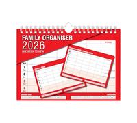 ARPAN Family Organiser 2026 Weekly Planner with 5 Columns & Birthday Space | One Week to View Wall Calendar 2026 UK | A4 Planning Bundle for Home, School & Office