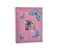 Arpan Fashion Design 200 Holds Photo Album for 4"X6" Photo with Window CD/DVD Pocket (Pink Butterfly)