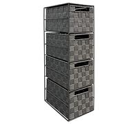 4 Drawer Storage Cabinet Unit Ideal for Home Office Bedroom Kitchen Bathroom Arpan Grey One Size