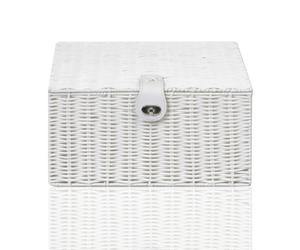 Arpan Hamper Basket Resin With Lid White Medium