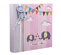 Arpan Large Baby Girl Pink Memo Slip In Photo Album 200 6x4'' Photos - Elephant Kids