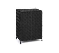 Arpan Laundry Basket Hamper - Washing Bin with Lid & Insert Handle for Easy Carrying - Convenient Storage Organizer Box for Clothes, Toys (Black)