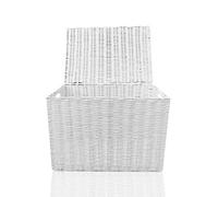 Arpan Laundry Resin Woven Hamper Basket Storage Chest Trunk Hamper/kids Toy Storage (1 X Large, 1 X Medium)