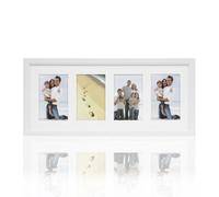 Arpan Mdf 4, Multi Aperture Modern Photo Picture Frame With Mount Black Or White (White)