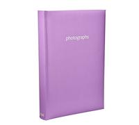 ARPAN Memo Slip In Photo Album - 300 Photo Album with Writing Space, CD/DVD Page & Index - Large 6x4 Photo for Memories, Holds 300 Photos - Perfect Photo Albums 6x4 300 Photos Slip In (Purple)