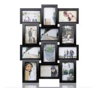 Arpan Multi Aperture Picture Frame Holds 12 X 6X4 " Black