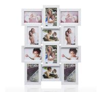 Arpan Multi Aperture Picture Wooden Photo Frame Holds 12 X 6 X4 Photos, Collage Picture Wall-Mounted Frame (White)