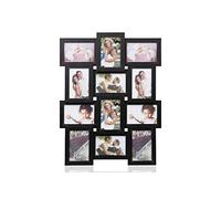Multi Aperture Picture Wooden Photo Frame Holds 12 x 6x4 Inch Photo Frames, Collage Picture Wall-Mounted Frame Arpan Black One Size