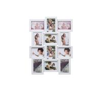 Arpan Multi Aperture Picture Wooden Photo Frame Holds 12 x 6x4 Inch Photo Frames, Collage Picture Wall-Mounted Frame in White Arpan White