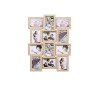 Arpan Multi Aperture Picture Wooden Photo Frame Holds 12 x 6x4 Inch Photo Frames, Collage Picture Wall-Mounted Frame in Natural Arpan Natural