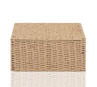 Arpan Natural Paper Rope Storage Basket Box With Lid (Large)