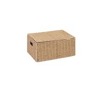 Arpan Natural Paper Rope Storage Basket Box With Lid | Size: Small Arpan Natural S